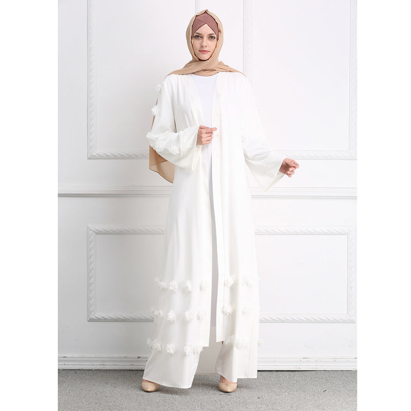 3D Flower Robe Super Long Mopping Dress