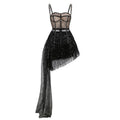 Women's Halter Waist Sequin Gauze Two-Piece Dress Set