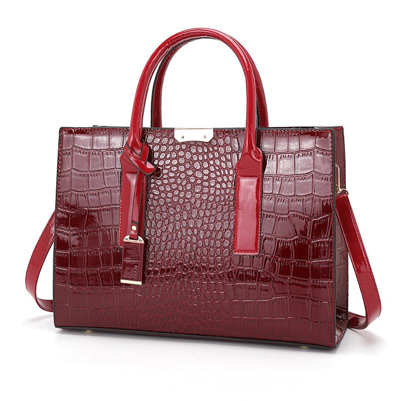2024 New Women's Large Capacity Crocodile Tote Bag
