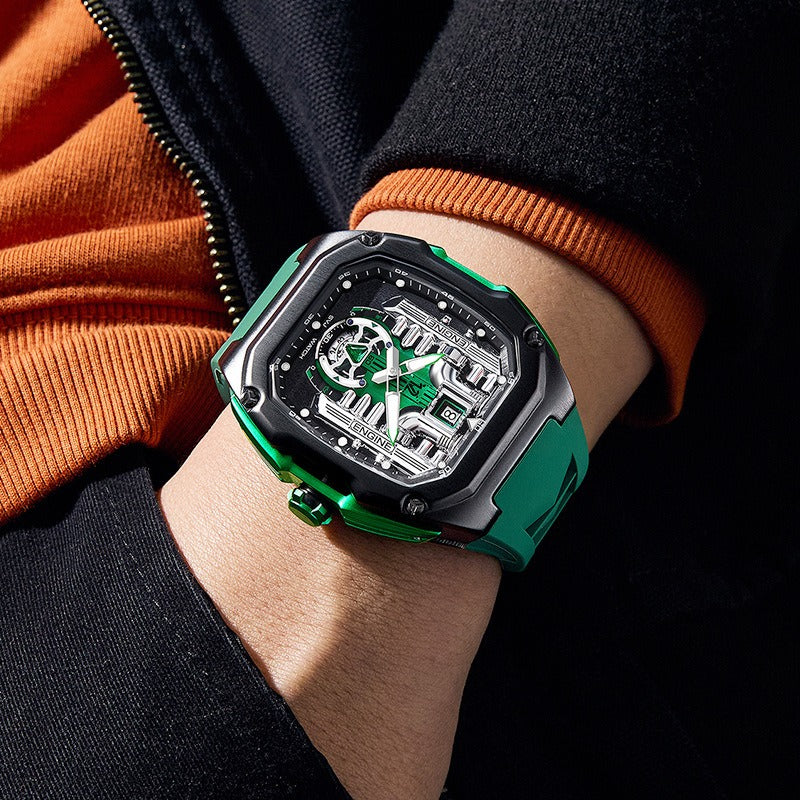 Men's Skeleton Quartz Wristwatch