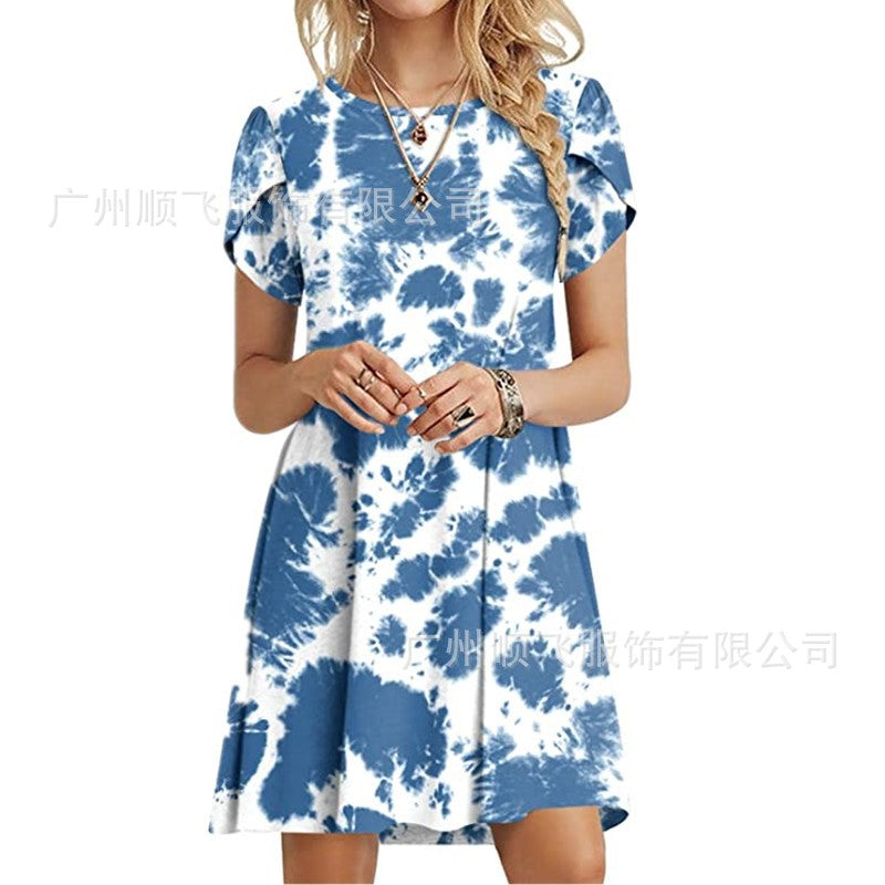 Printed Pocket Dress for Women