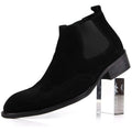 Comfortable Cowhide Pointed Toe Style Boots
