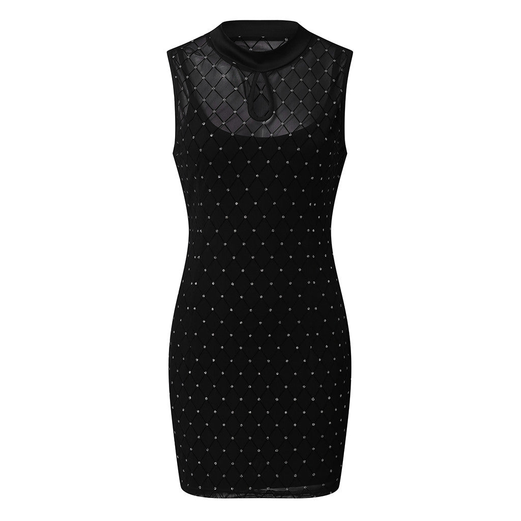 2026 New Sexy Black Bodycon Dress Two-Piece Set