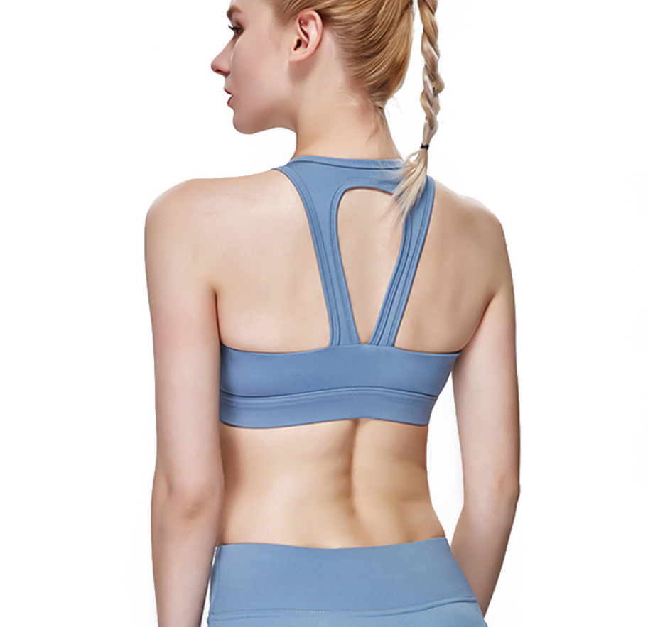 New Women's Nylon Sports Bra for Yoga and Fitness