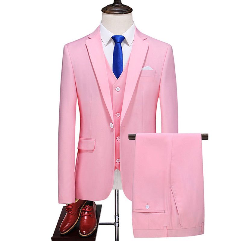 Caramel Color Men's Suit Set for Students and Weddings