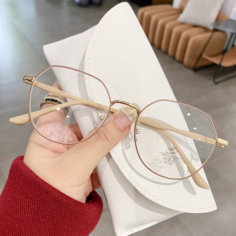 Vintage Anti-Blue Light Glasses for Women, Polygon Frame