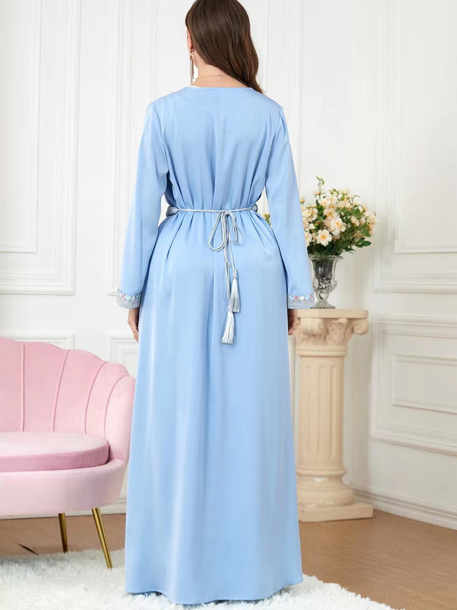 V-neck Patchwork Two-piece Dress