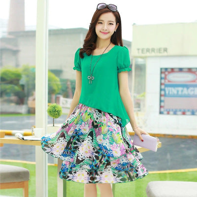 Chiffon Floral Midi Dress for Women - Summer 2019