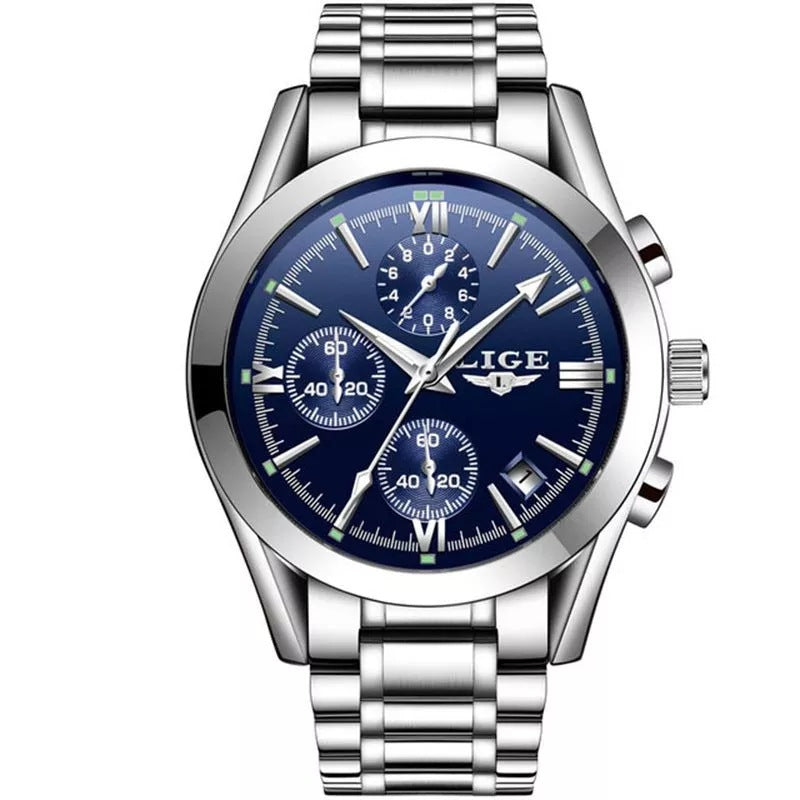 LIGE 9839SS 2022 Stylish Waterproof Quartz Men’s Watch