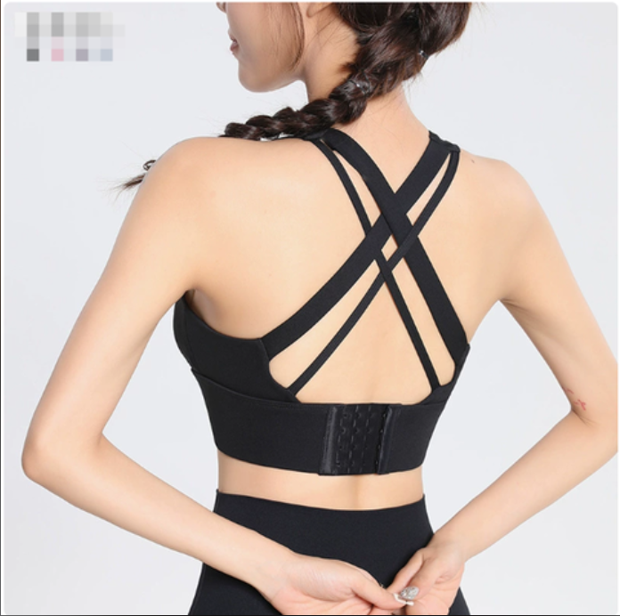 New Women's Nylon Sports Bra for Yoga and Fitness
