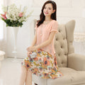 Chiffon Floral Midi Dress for Women - Summer 2019