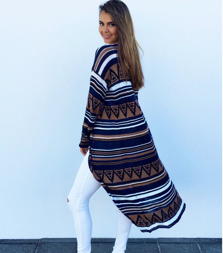 Women's Printed Pattern Cardigan Thin Jacket