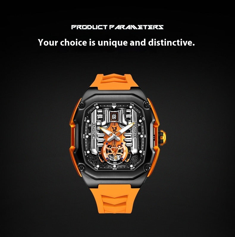Men's Skeleton Quartz Wristwatch