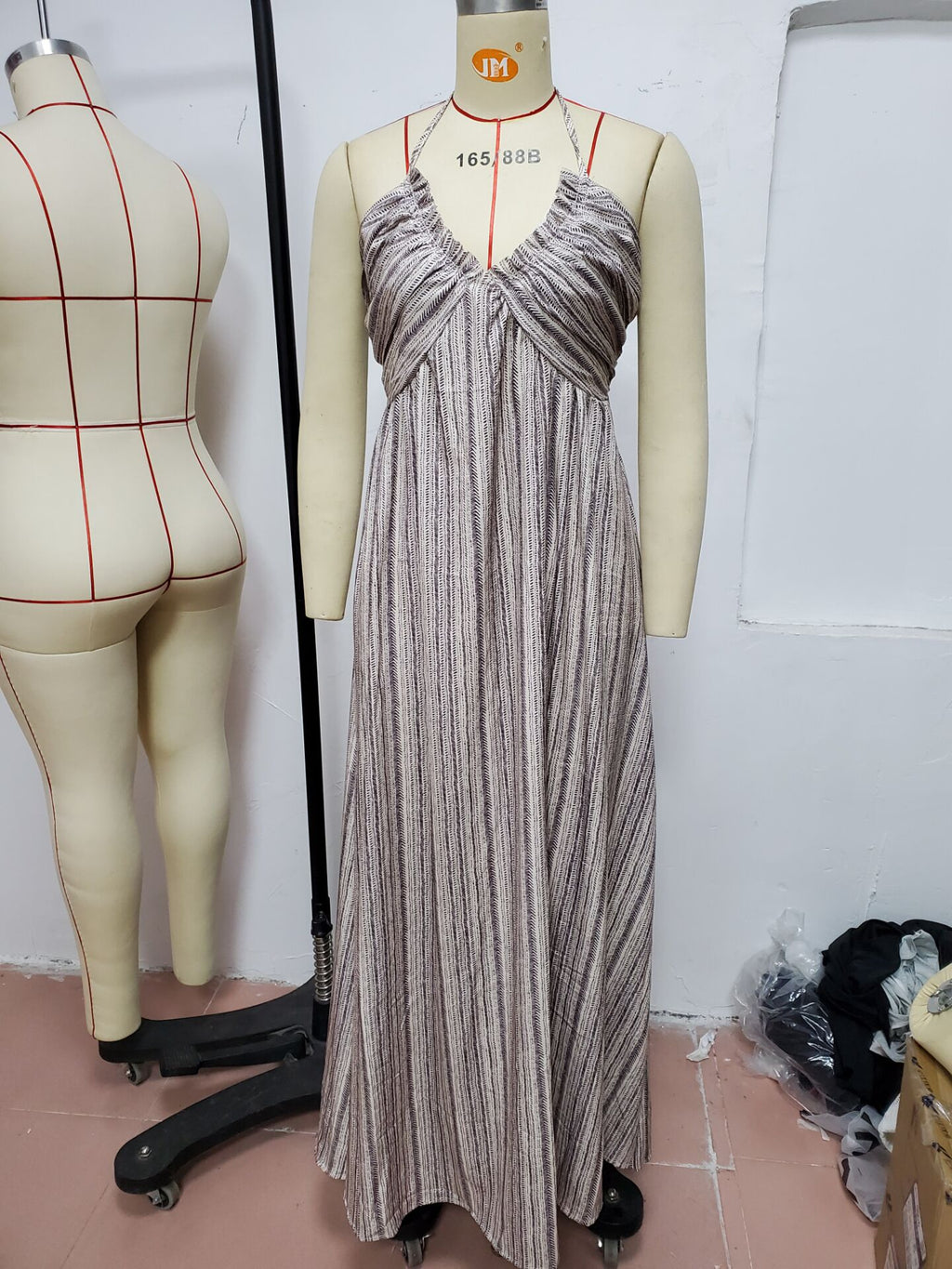 2023 TEMU Women's Adjustable Strap Pocket Maxi Dress