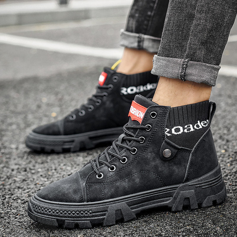 All-Match Casual Velvet Mid-High Martin Boots