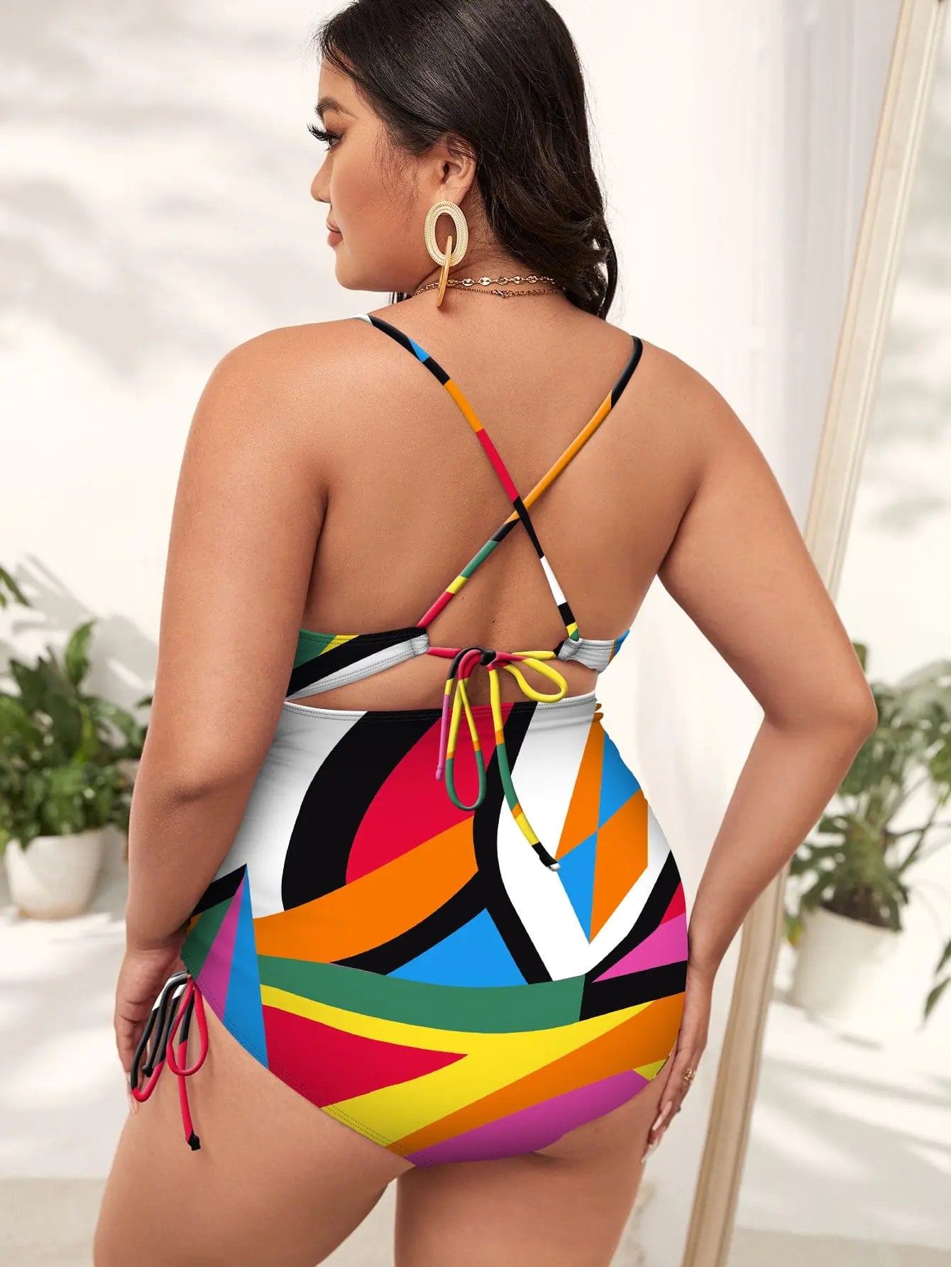 Plus Size One-Piece Push Up Women's Swimwear