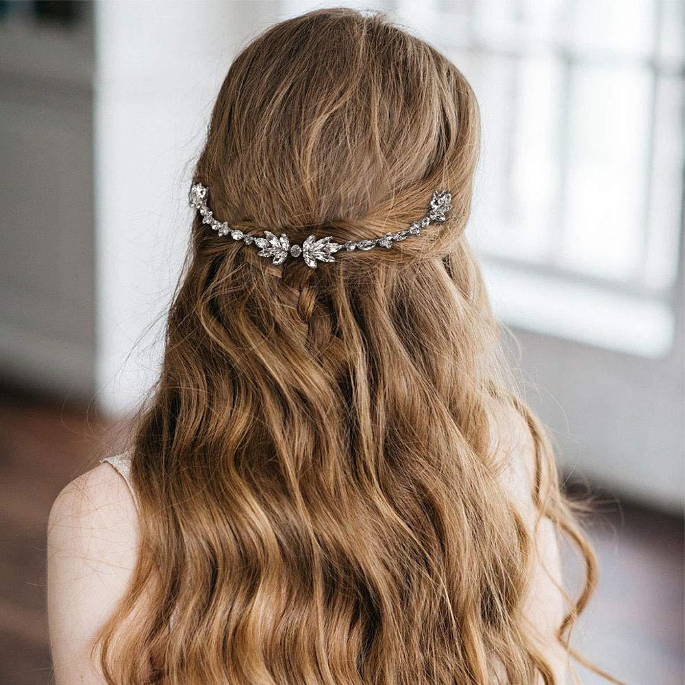 Silver Wired Crystal Rhinestone Wedding Hair Comb