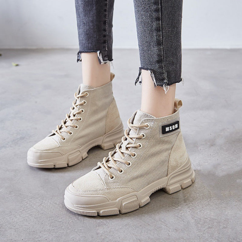 High-Top Canvas Desert Boots for Students