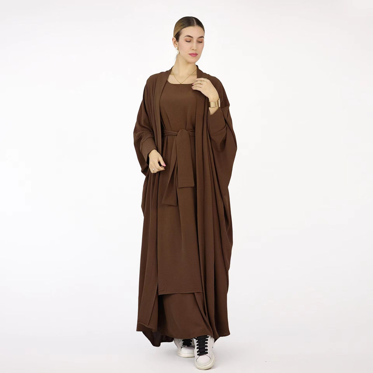 Ethnic Style Solid Color Two-Piece Dress
