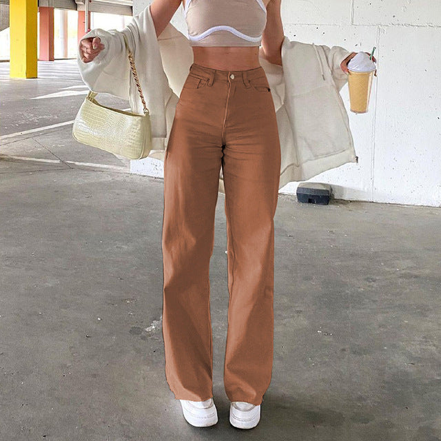 Trendy Women's Slim Wide Leg Fashion Jeans
