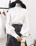 Korean Vintage Women's Office Shirt - Elegant Style