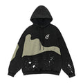 Vintage Craft Splash-Ink Sweater with American Style