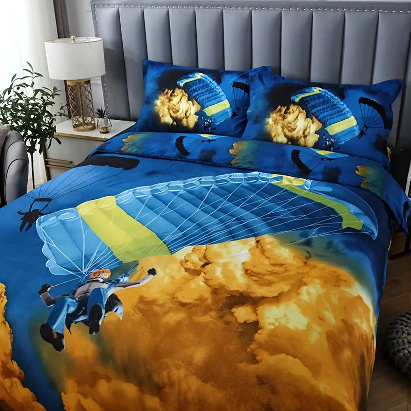 3-Piece Extreme Sports Printed Duvet Cover Set