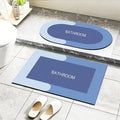 2pcs Non-Slip Bathroom Floor Mat Set, Absorbent