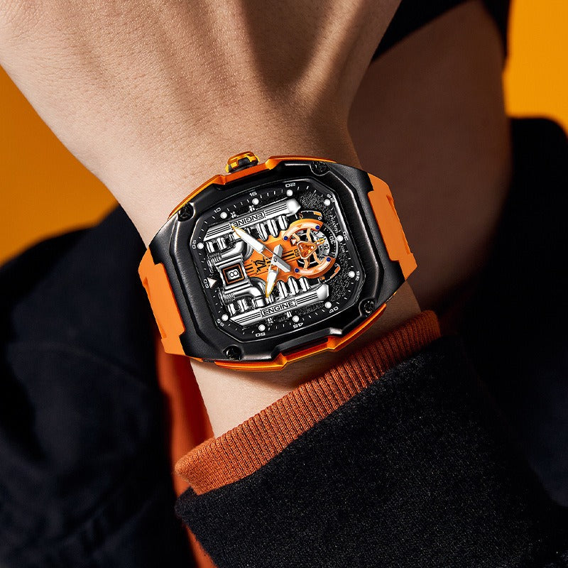 Men's Skeleton Quartz Wristwatch