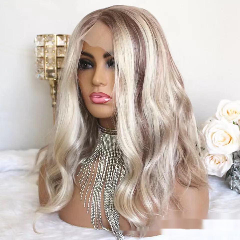 Brown Big Wave High-Temperature Silk Wig Headgear