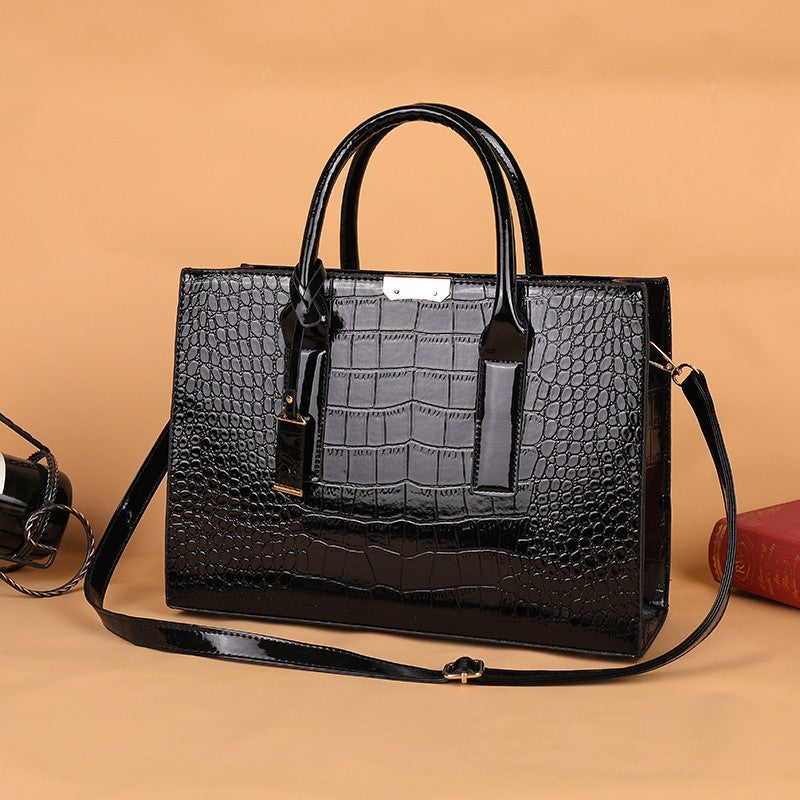 2024 New Women's Large Capacity Crocodile Tote Bag