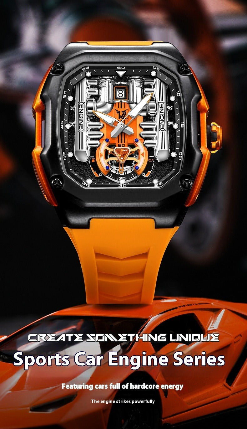 Men's Skeleton Quartz Wristwatch
