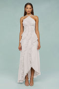 Ruffled Pleated Hem Dress