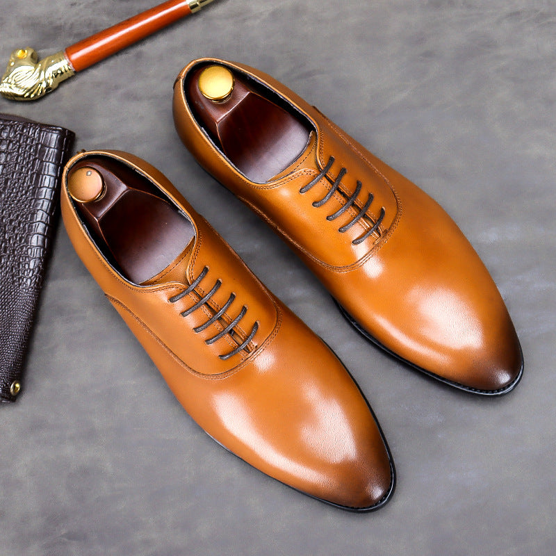 Leather Top Layer Cowhide Men's Business Shoes