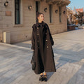 Hepburn Style Woolen Coat for Women, Mid-length