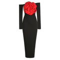 Backless Slim Fit Flower Split Fashion Dress