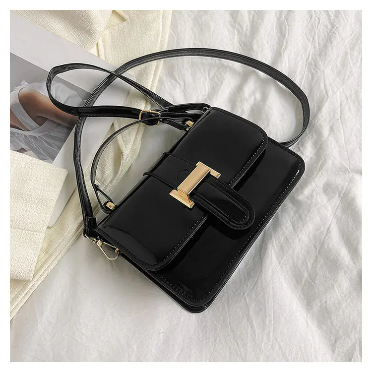 Light Luxury Patent Leather Portable Shoulder Bag