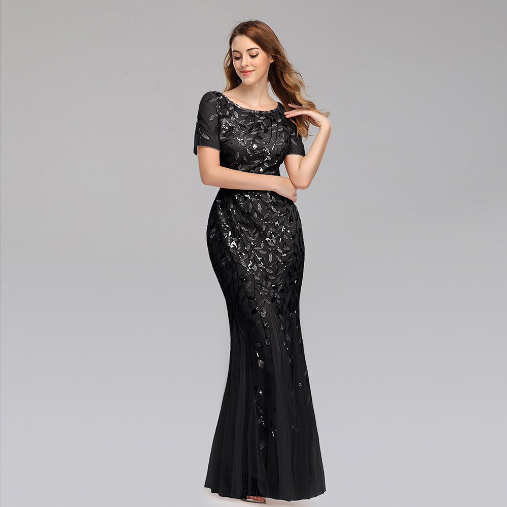 Evening Dress, Women's Fitted Mermaid Gown