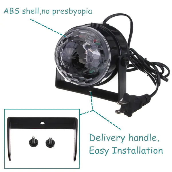 LED Sound-Controlled Crystal Magic Ball Light
