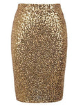 Sequined High Waist Skinny Bling Mini Skirt for Women