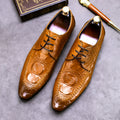 Crocodile Pattern British Men's Dress Shoes