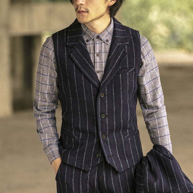 Vintage Casual Cashmere Blend Men's Work Vest