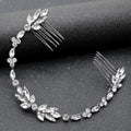 Silver Wired Crystal Rhinestone Wedding Hair Comb