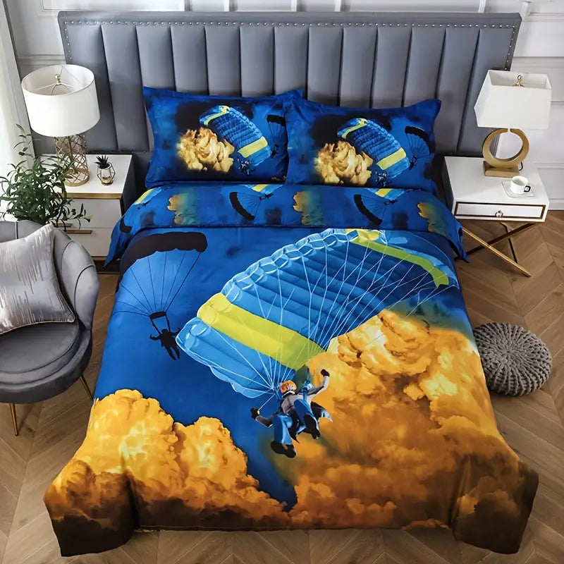 3-Piece Extreme Sports Printed Duvet Cover Set