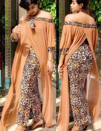 Large Chiffon Stitching Ankle Dress with Leopard Print