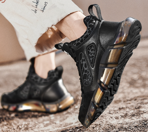 Fashionable High-Top Glow-in-the-Dark Sneakers for Couples
