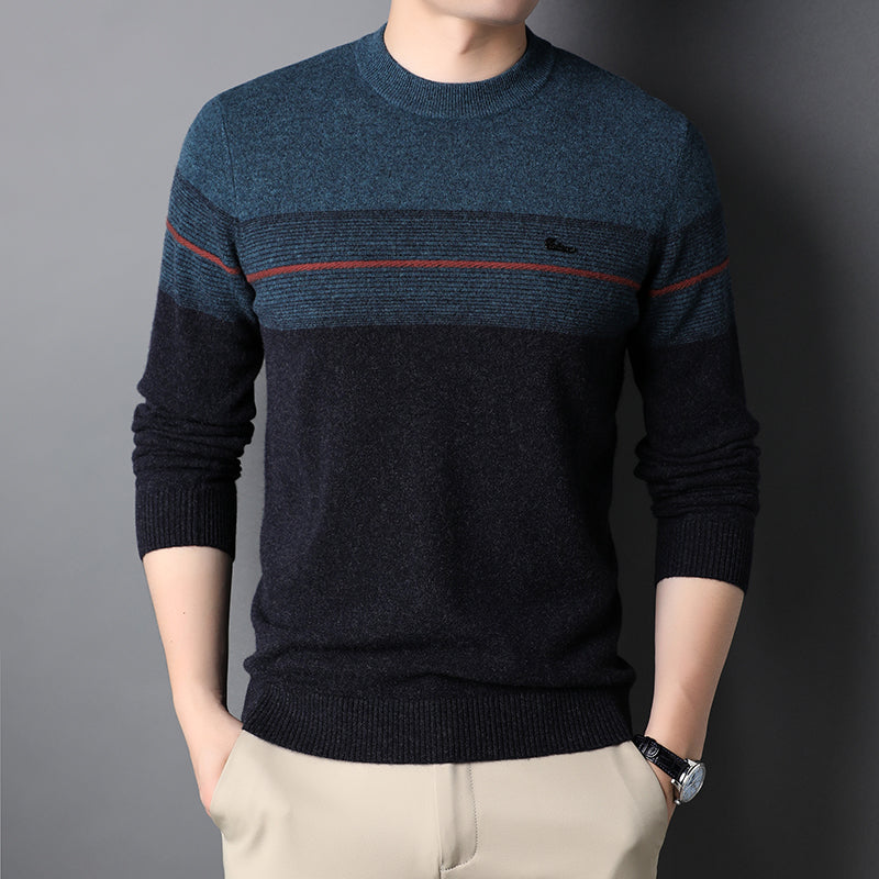 Men's Crewneck Pure Wool Knitted Sweater