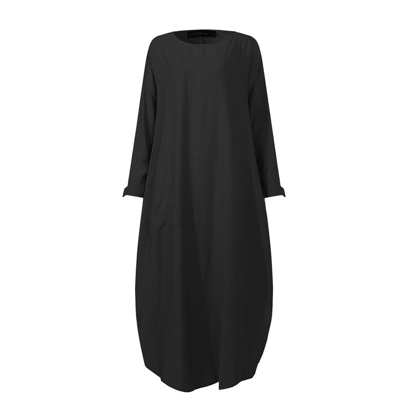2020 Autumn Casual Loose Long Sleeve Shirt Dress