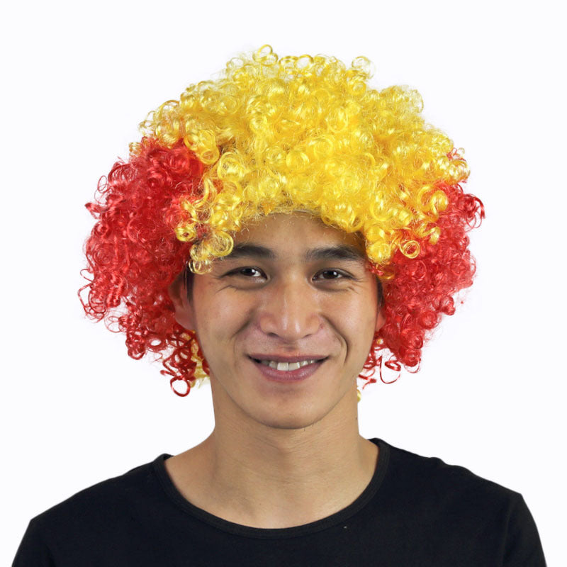 European Cup World Cup Flag Color Wig for Parties