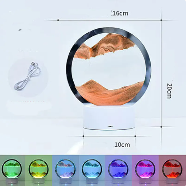 3D Quicksand Touch Table Lamp – USB Powered Bedside Light (Multiple Colors)